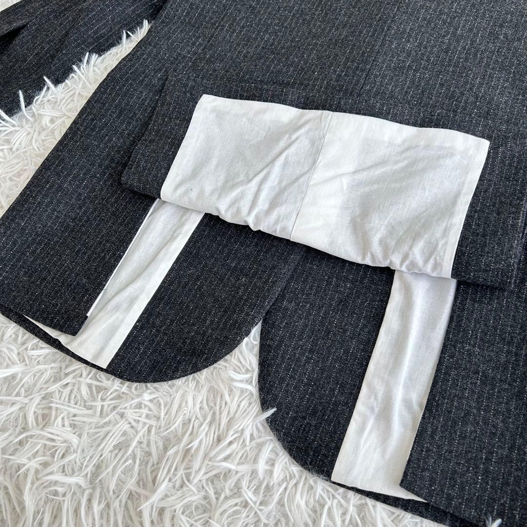 ザディグエヴォルテール　テーラードジャケット　ストライプ　イタリア生地　グレー