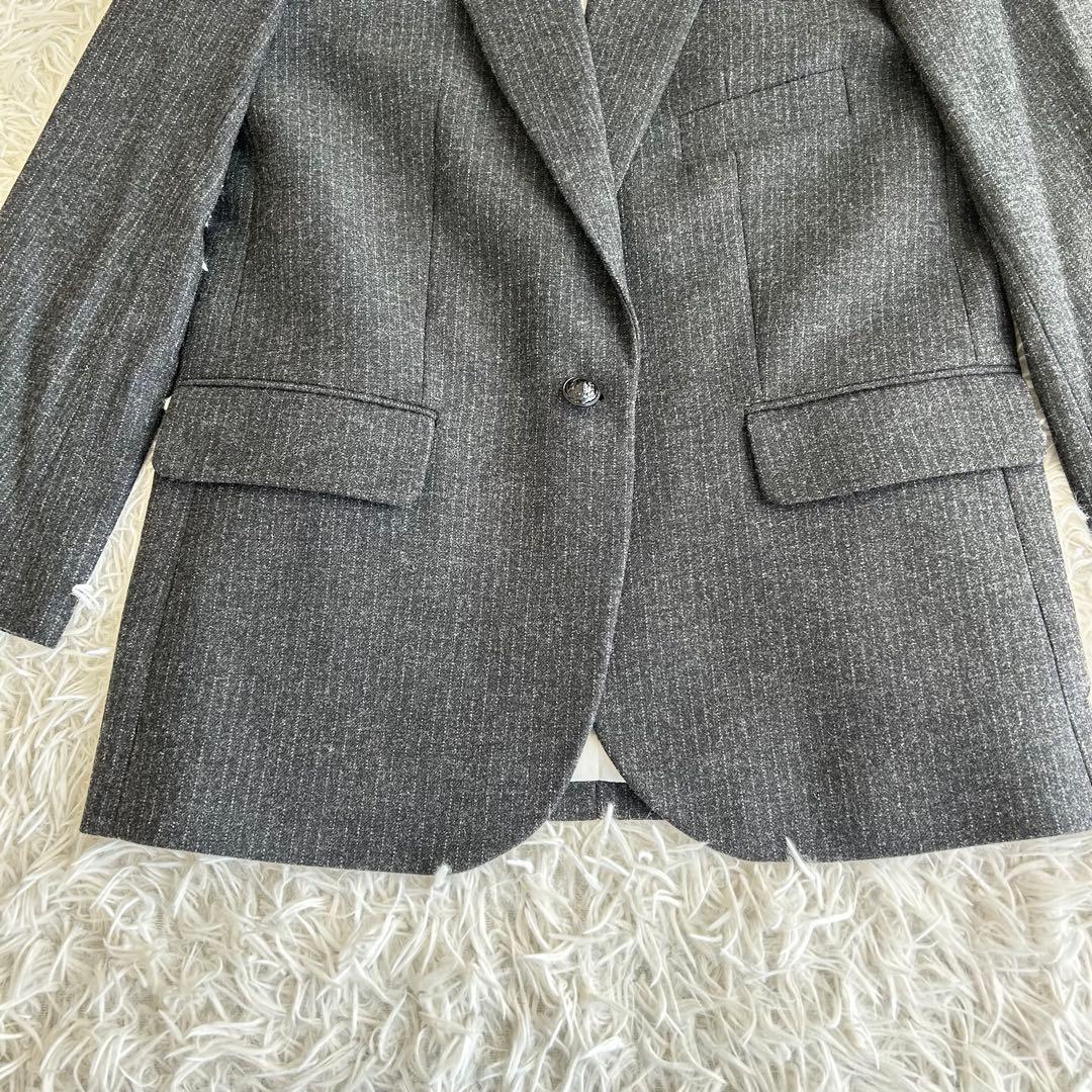 ザディグエヴォルテール　テーラードジャケット　ストライプ　イタリア生地　グレー