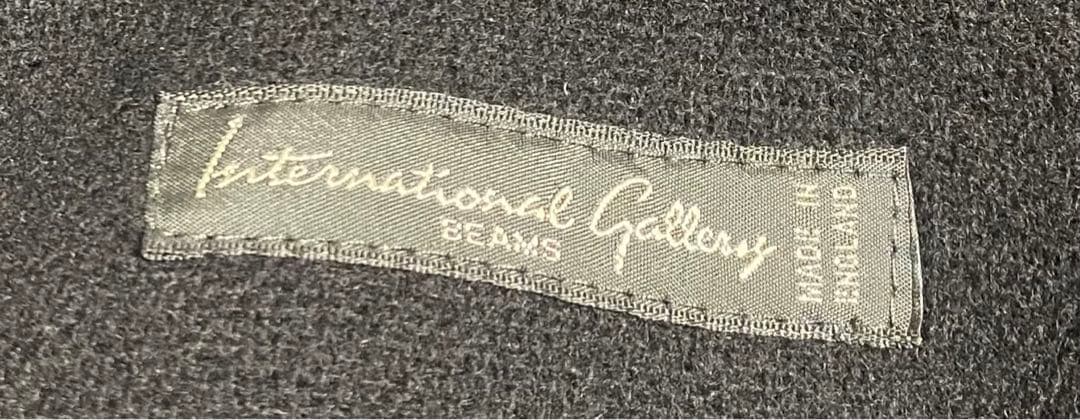 希少moorbrook生地 ヘリンボーンダッフルコート ウール100% ブラック