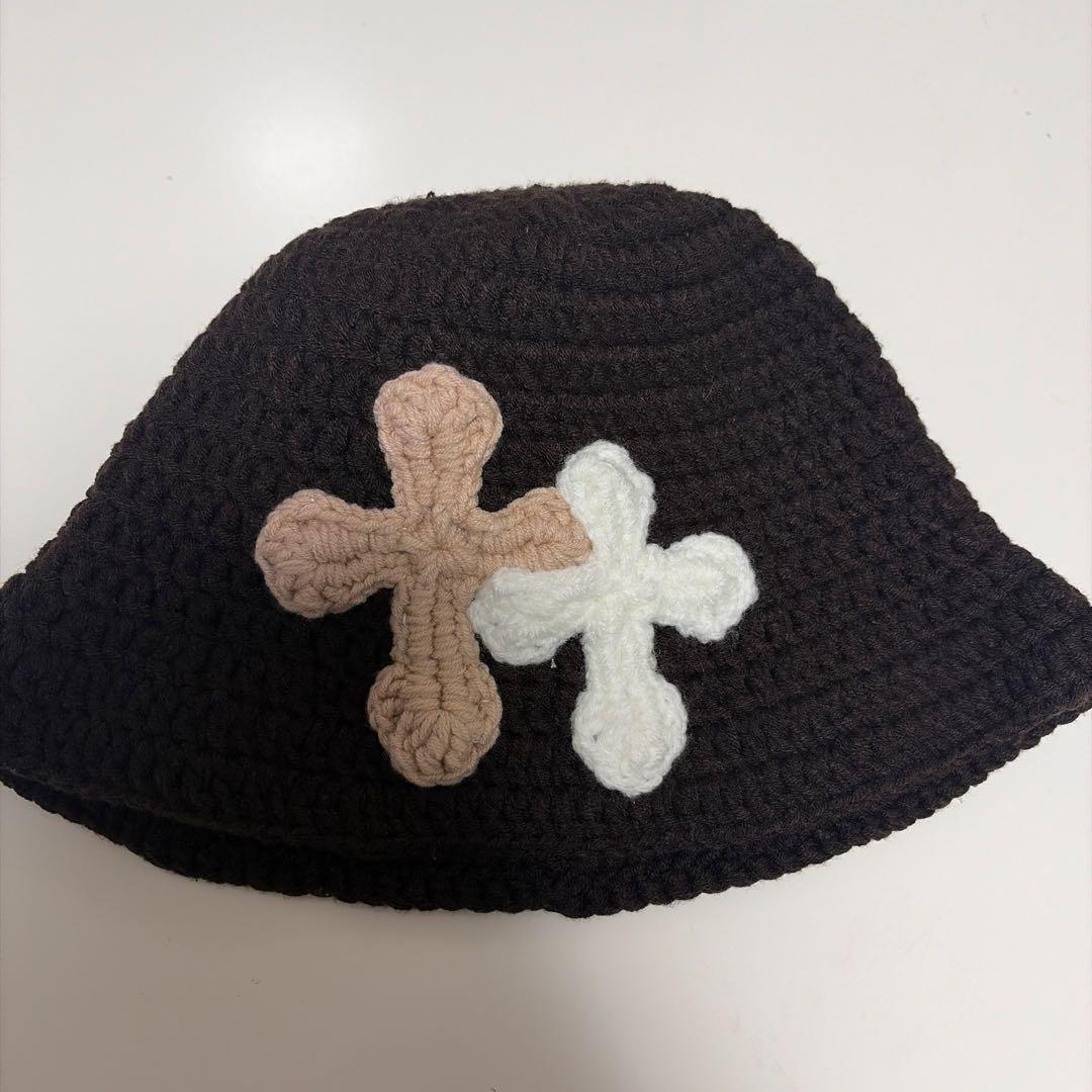 Y.A.R.N. クロスモチーフ ニットビーニー