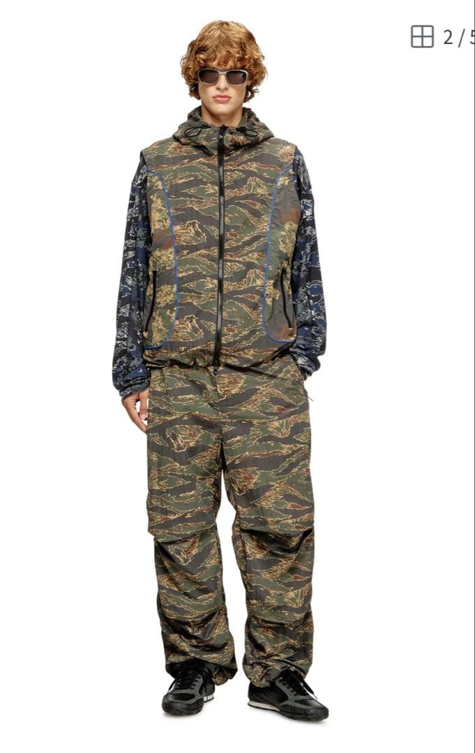 DIESEL ディーゼル カモフラ ナイロンパンツ 48 美品