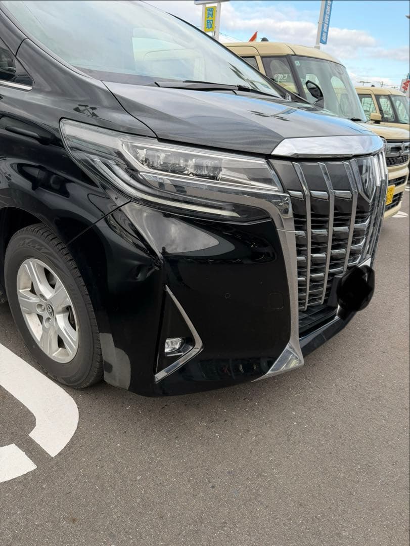 美品　売り切りアルファード30系標準バンパー、グリル、メッキ、フォグブラケット、