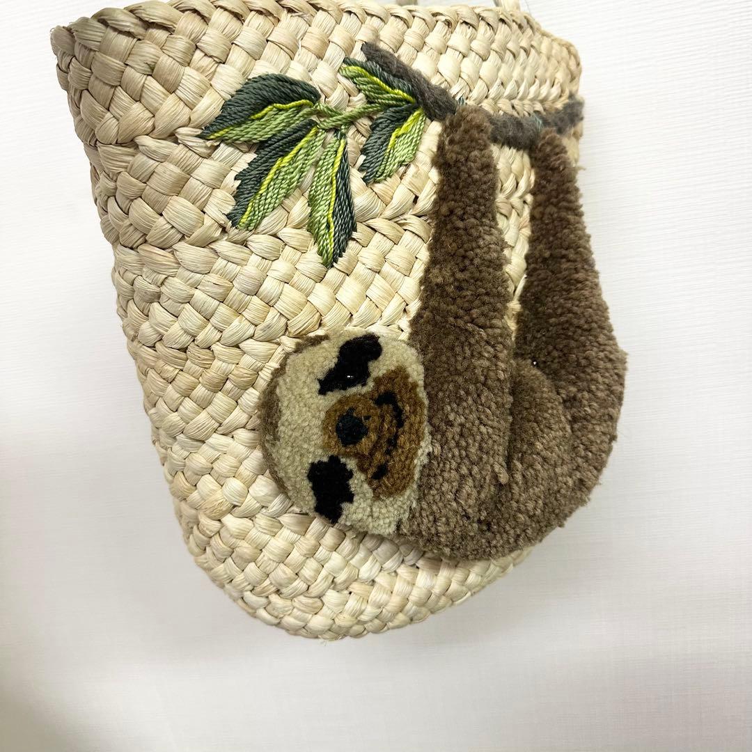 【ほのまま様】イアパピヨネ ナマケモノ カゴバッグ 美品