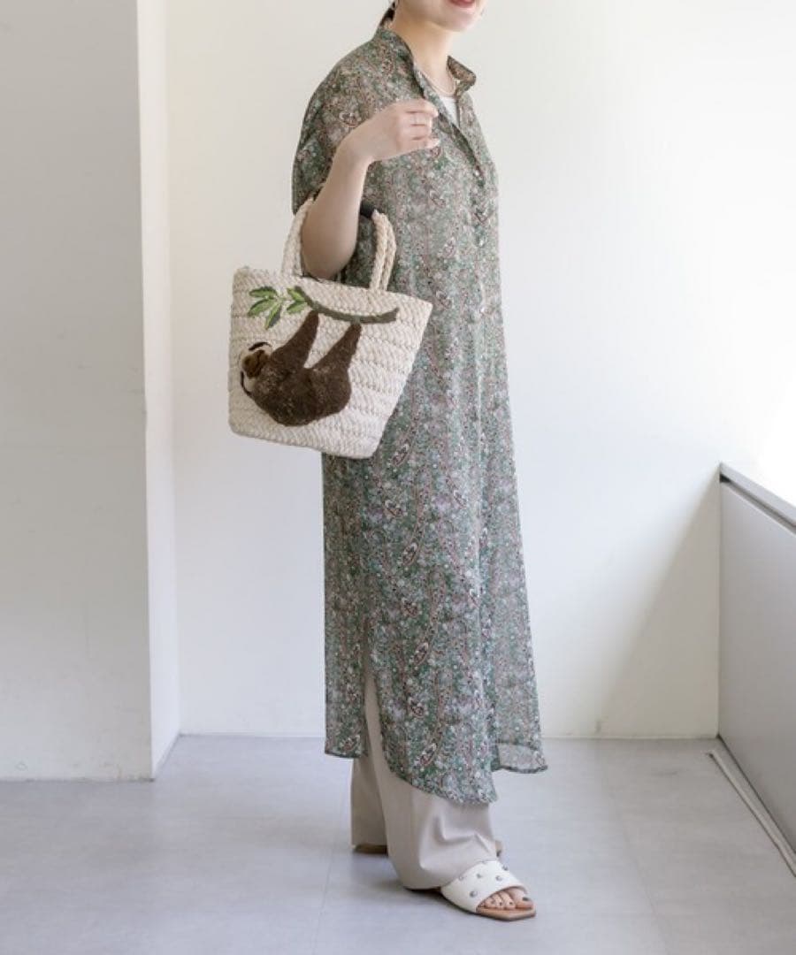 【ほのまま様】イアパピヨネ ナマケモノ カゴバッグ 美品