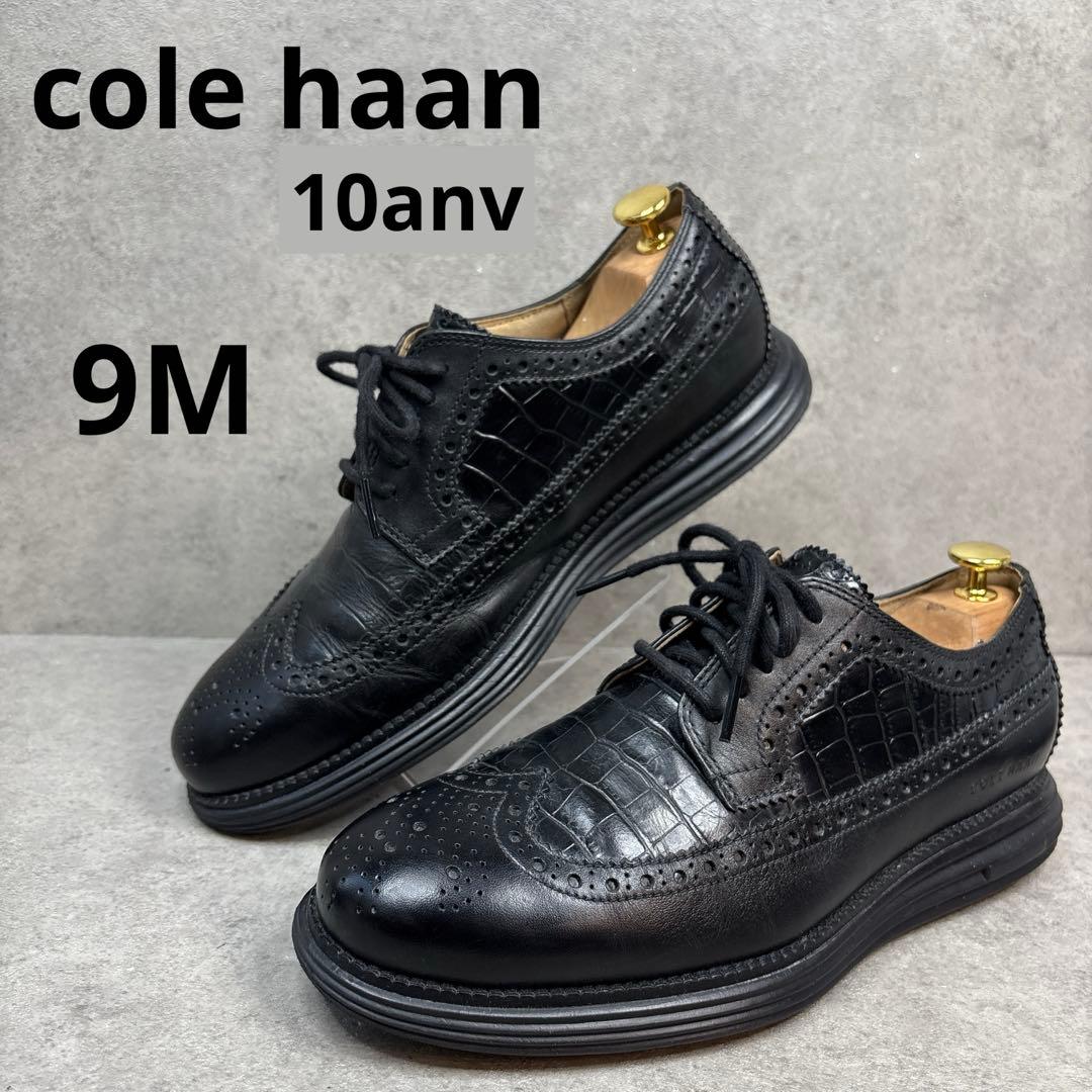 激レア！10anv コールハーン　ゼログランド クロコ型押し　レザーシューズ
