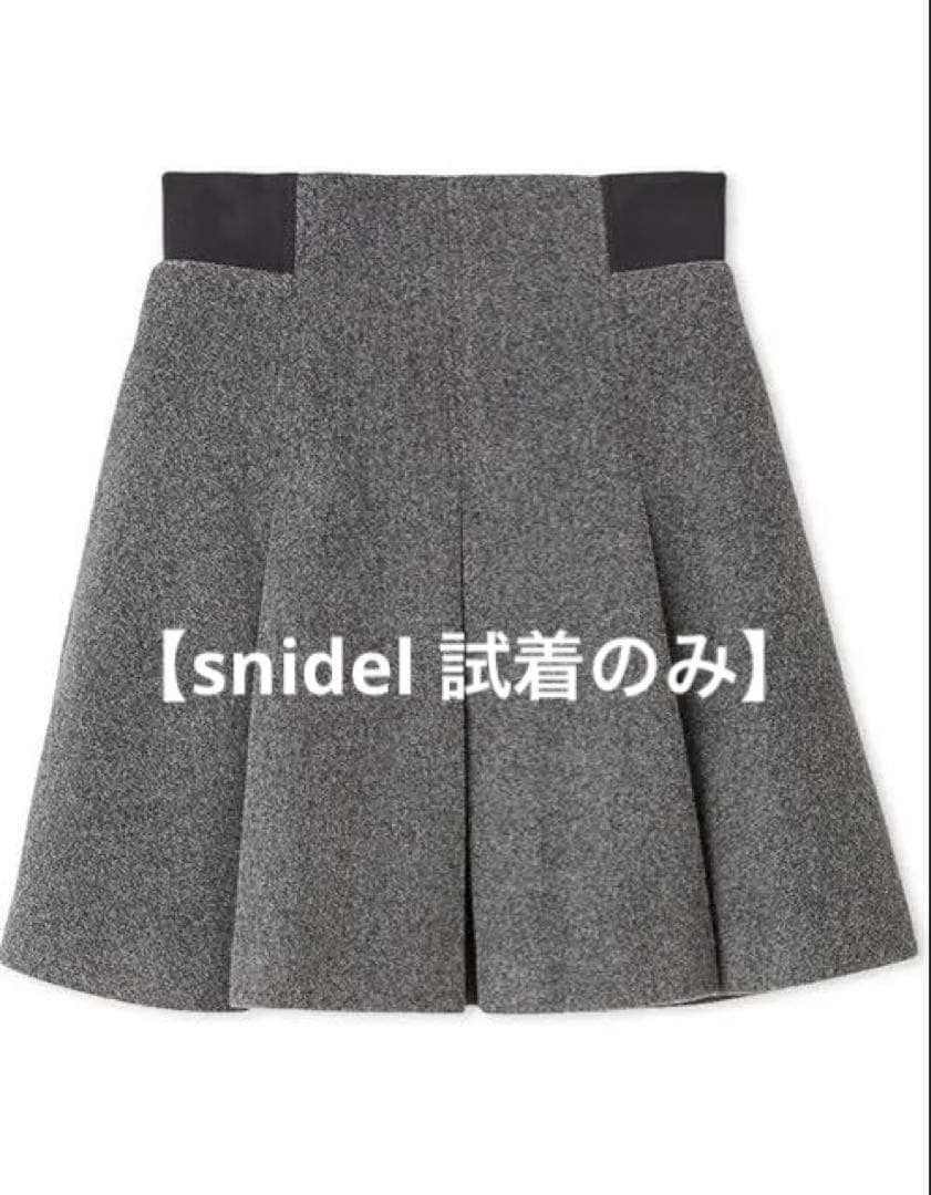 snidel ウエストリブプリーツミニスカート