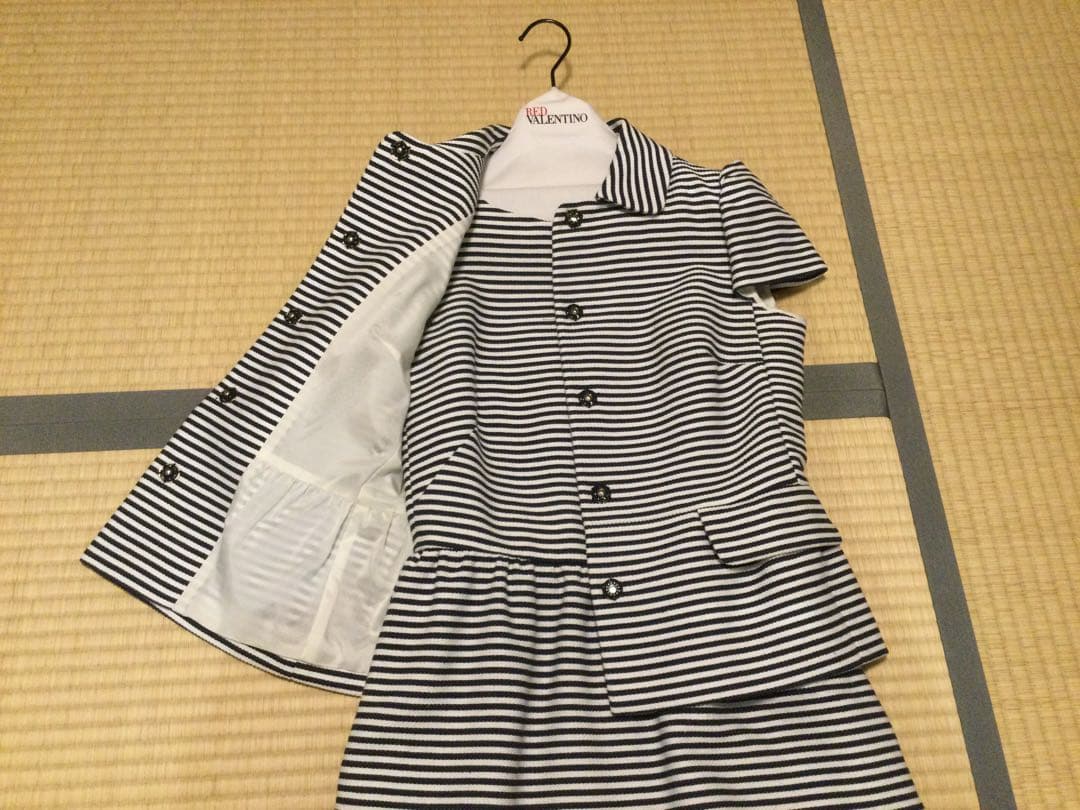 レッドヴァレンティノ　半袖ジャケットのみ　マリンボーダー　美品