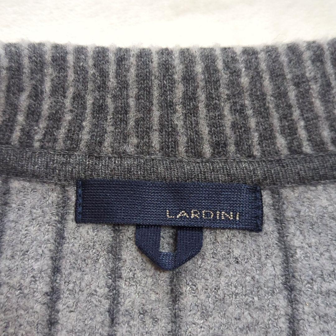 美品 L ラルディーニ ブートニエール ニット テーラードジャケット ストライプ