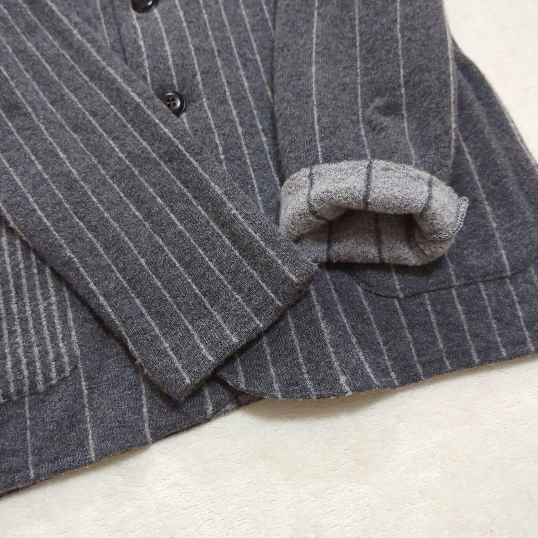 美品 L ラルディーニ ブートニエール ニット テーラードジャケット ストライプ