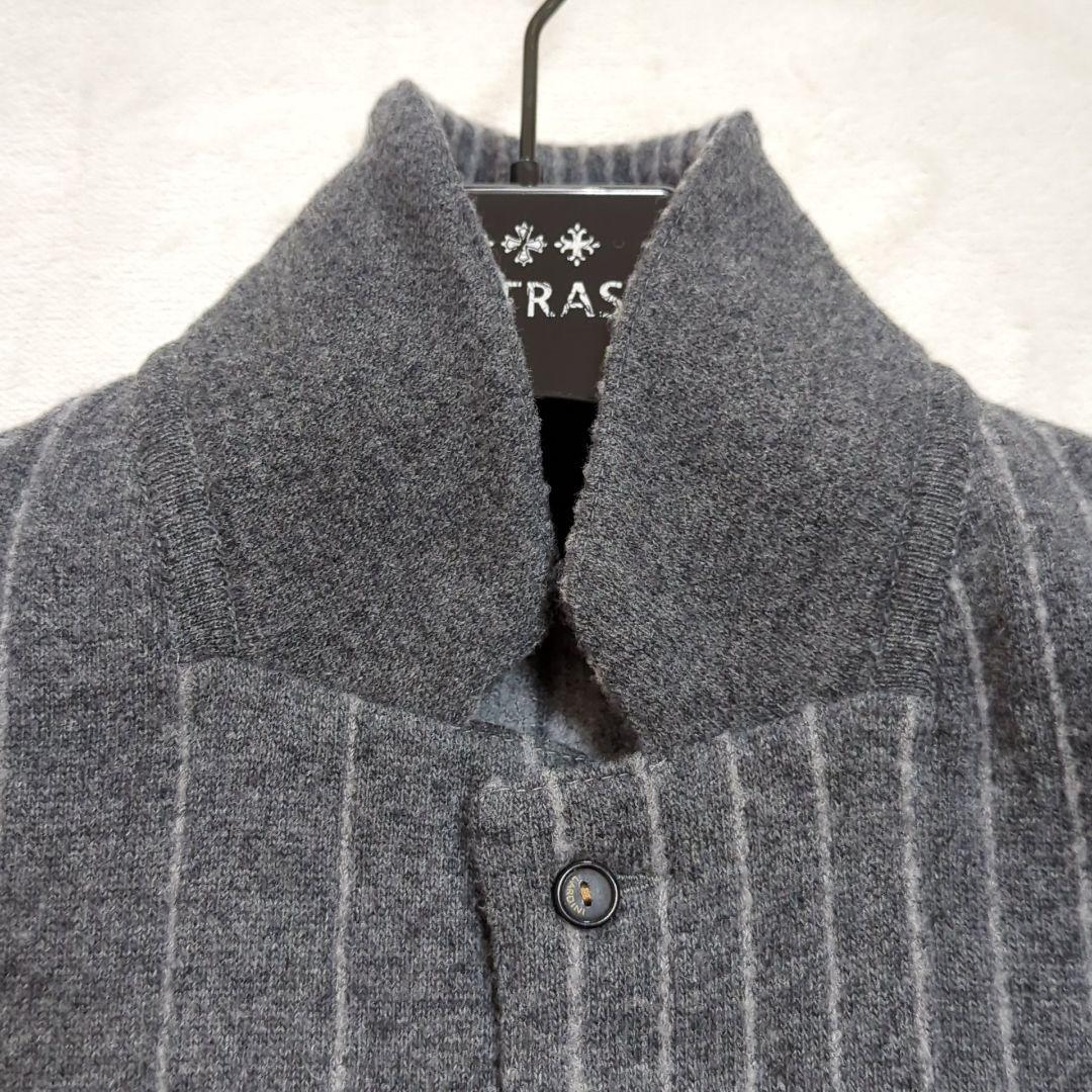 美品 L ラルディーニ ブートニエール ニット テーラードジャケット ストライプ