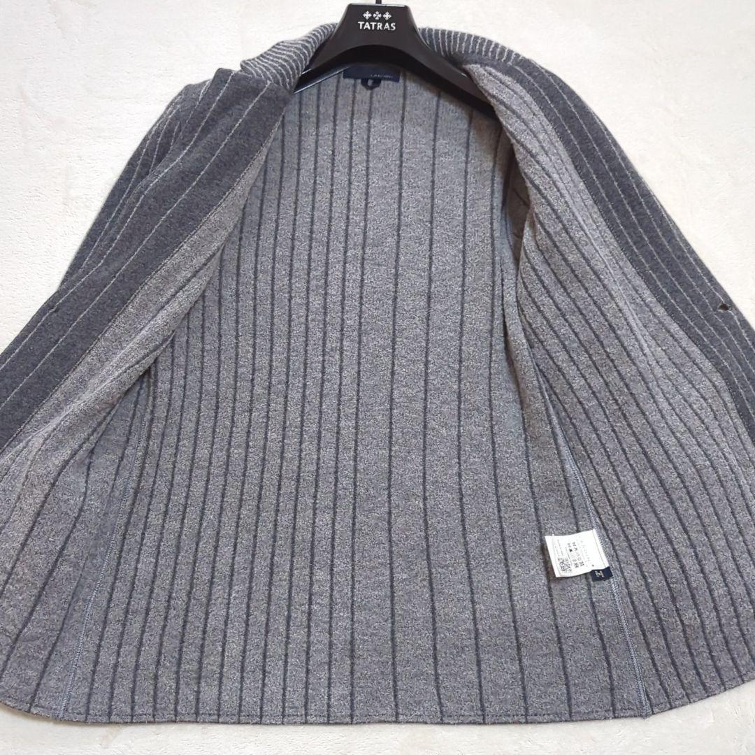 美品 L ラルディーニ ブートニエール ニット テーラードジャケット ストライプ