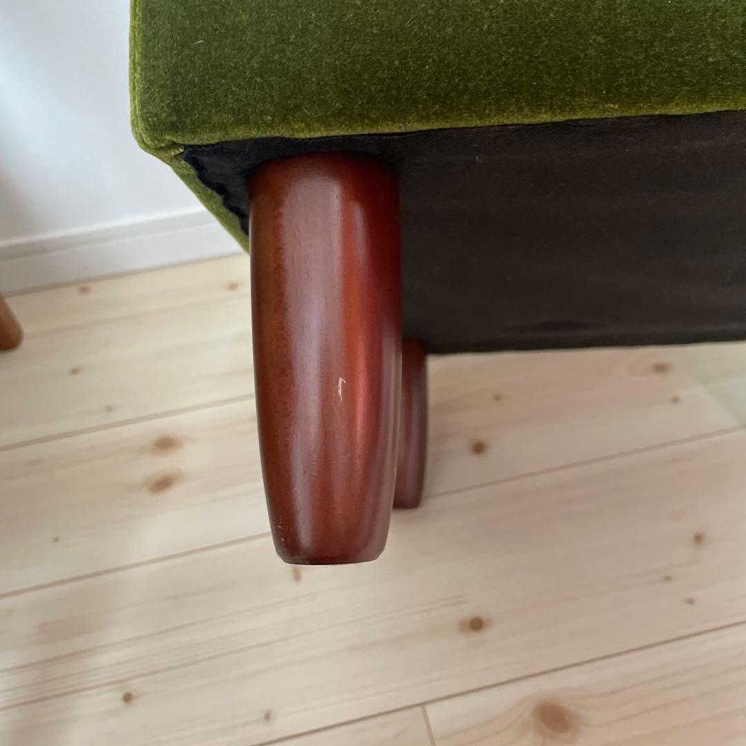 カリモク60　オットマン　モケットグリーン