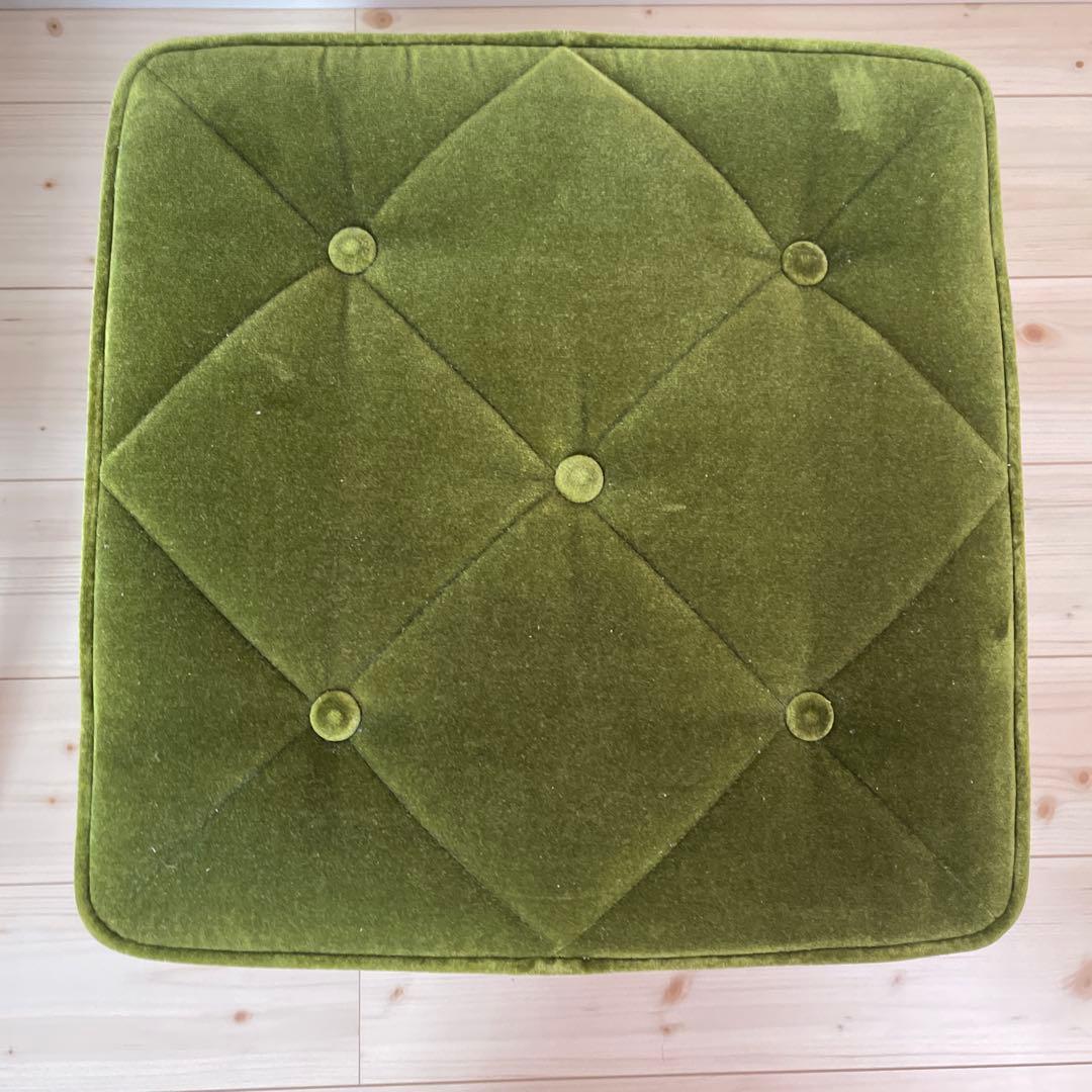 カリモク60　オットマン　モケットグリーン