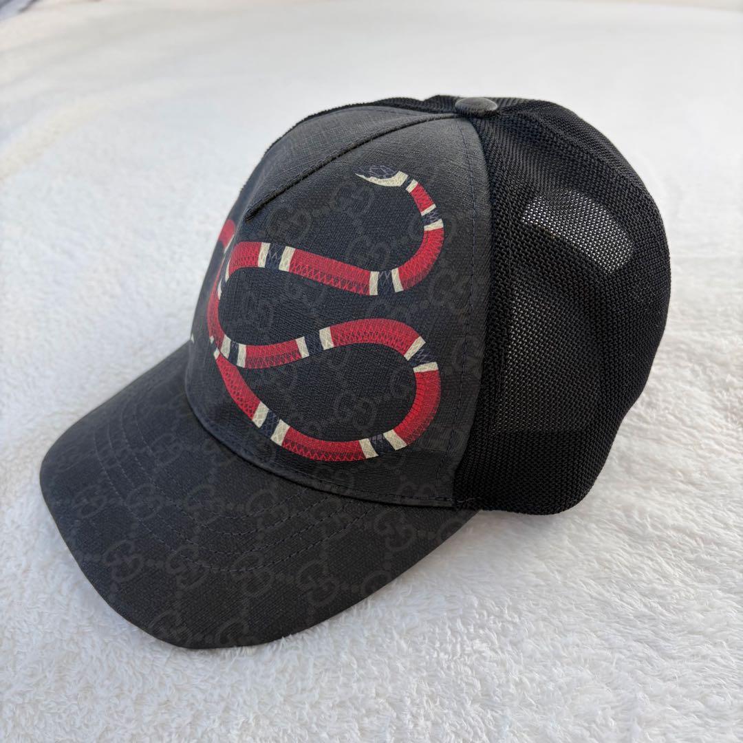 み*ん様 GUCCI ベースボールキャップ　蛇　スネーク　メンズキャップ キャッ