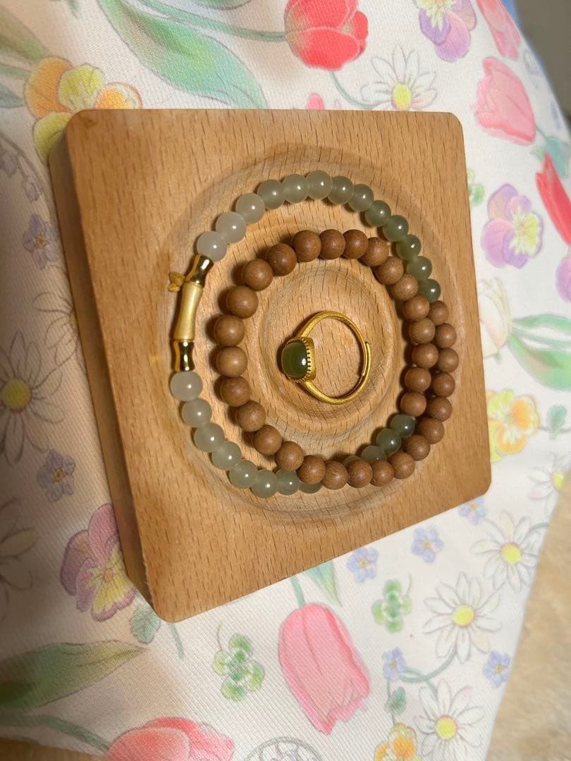 和田玉双圈+戒指（已被预订）