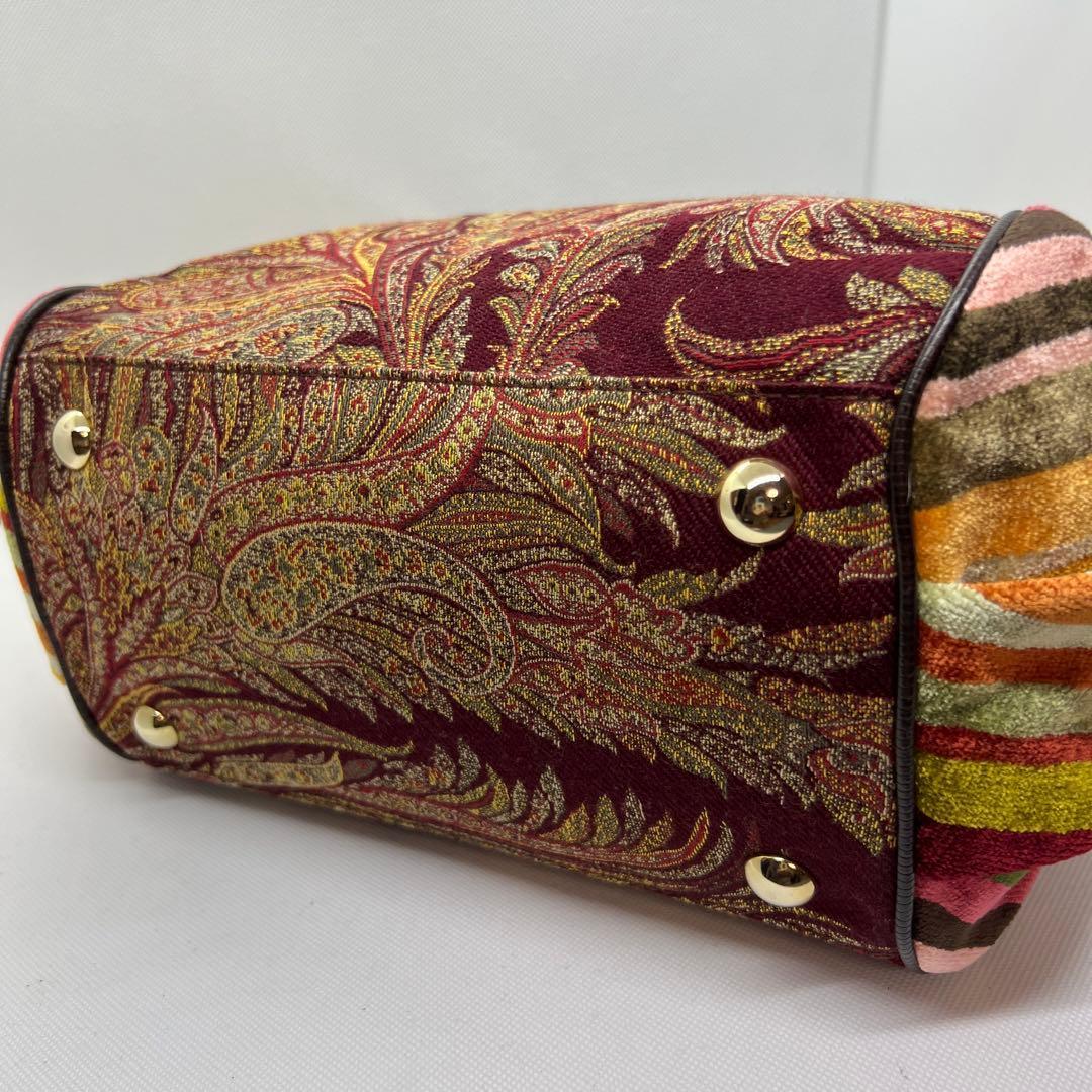 新品タグ付 ETRO 正規品 ギャラ付 希少ジャカード ボストンバッグ