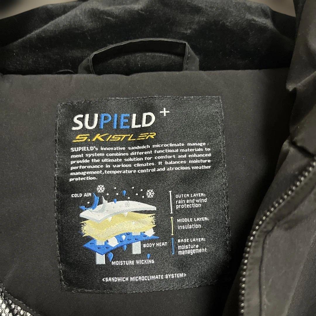 SUPIELD+ ブラック ダウンジャケット