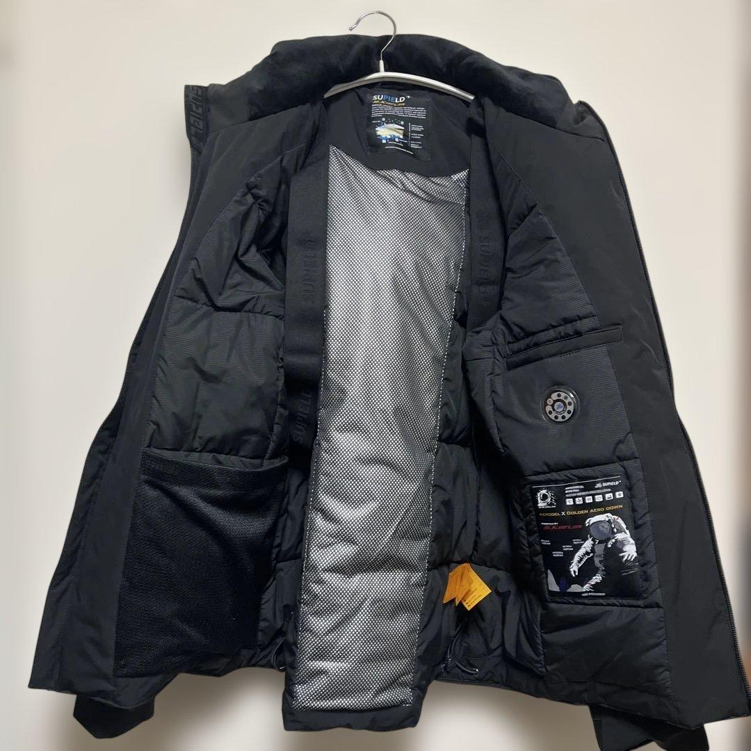 SUPIELD+ ブラック ダウンジャケット