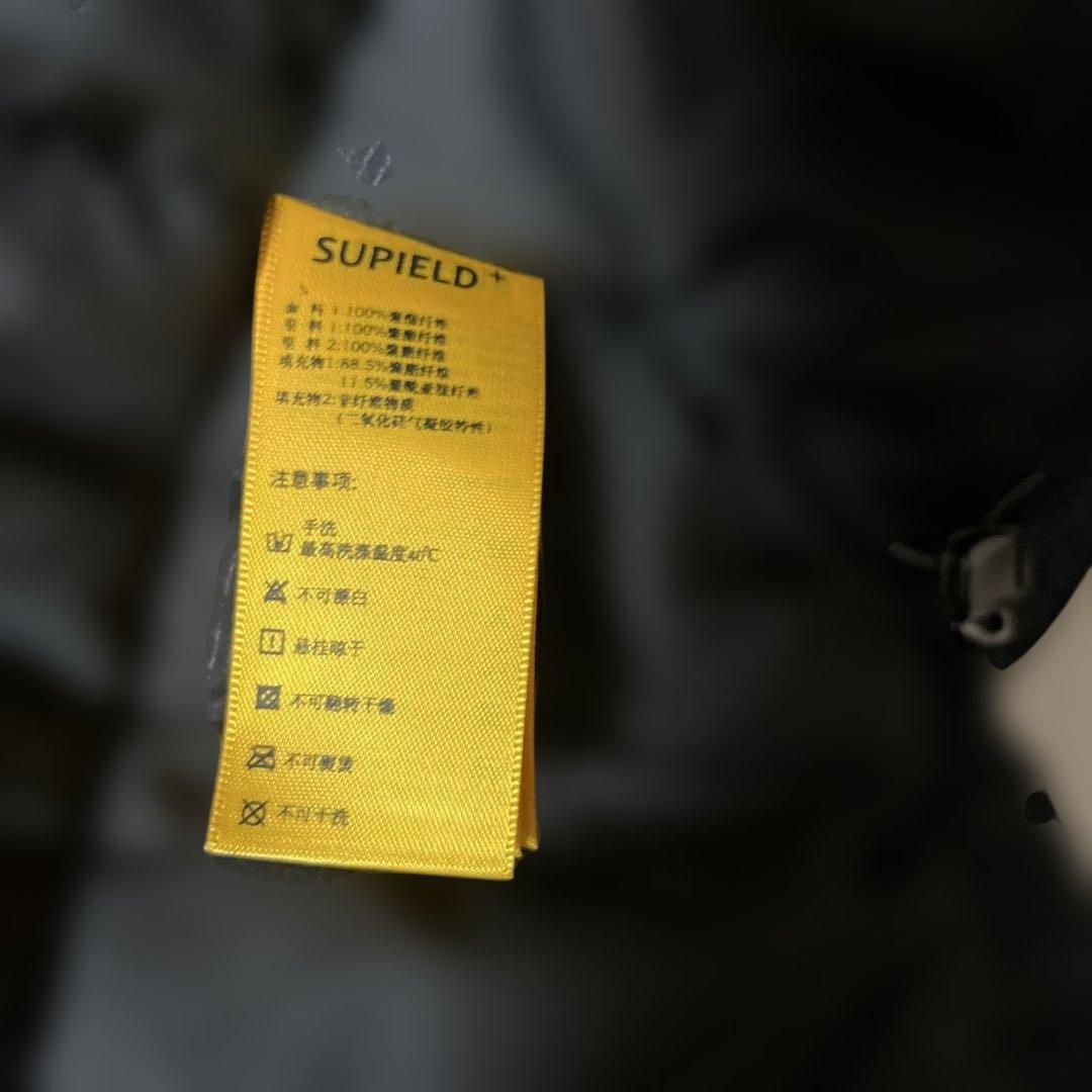 SUPIELD+ ブラック ダウンジャケット