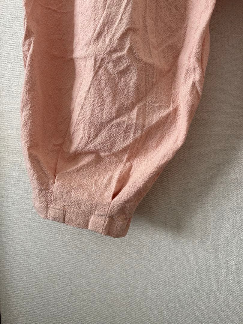 週末限定価格☆cheer札幌 hibi コットンリネン先染めパンツ　薄ピンク