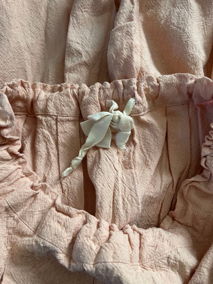 週末限定価格☆cheer札幌 hibi コットンリネン先染めパンツ　薄ピンク