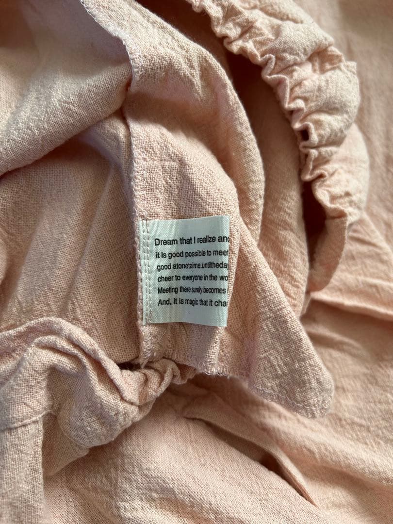 週末限定価格☆cheer札幌 hibi コットンリネン先染めパンツ　薄ピンク