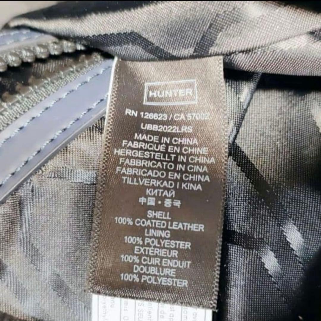 HUNTER トップクリップ ラバーコーティング レザー ネイビー