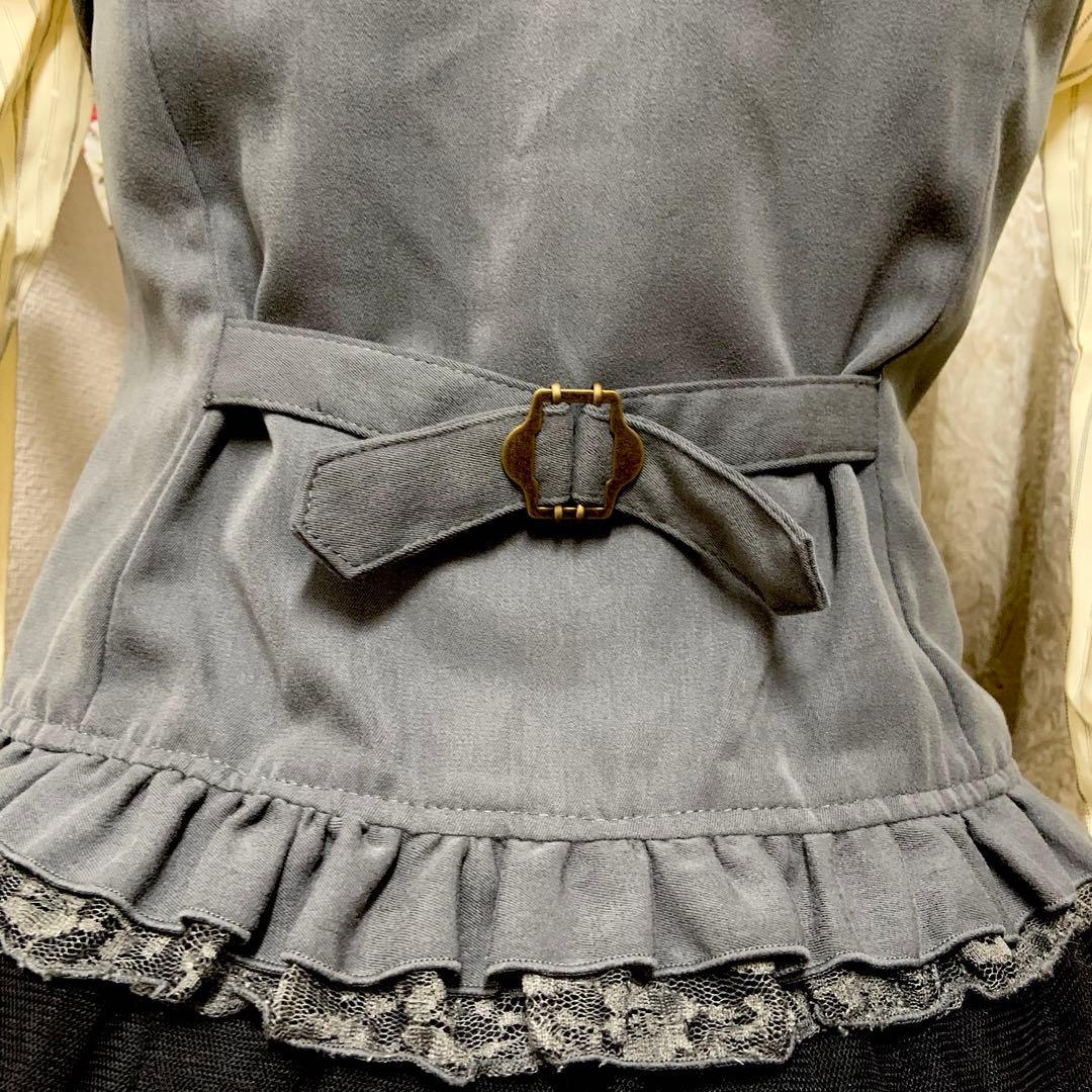 axes femme W編み上げベスト　グレー　クラロリ　Y2K 森ガール　新品