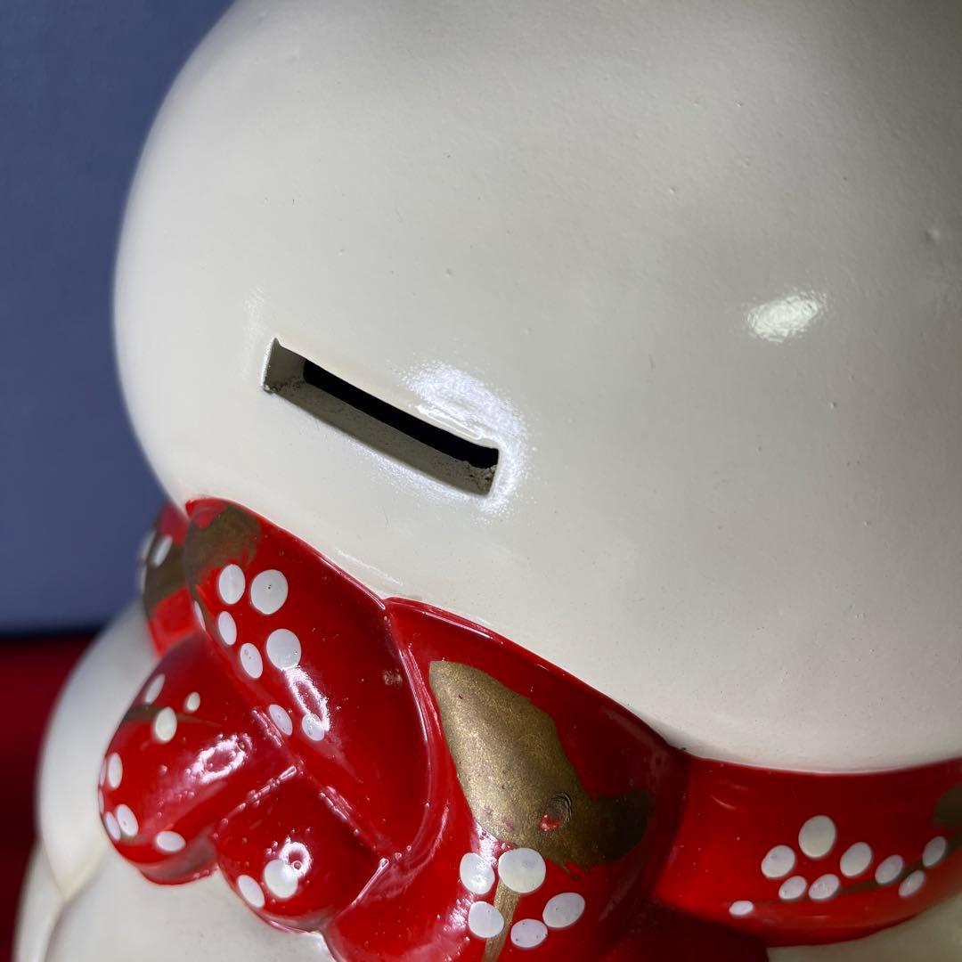 【　年代物　】特大　常滑焼　招き猫　右手招き　金運　昭和　レトロ