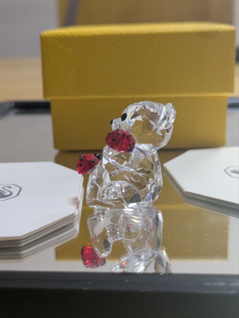 スワロフスキー クリスベア てんとう虫 置物