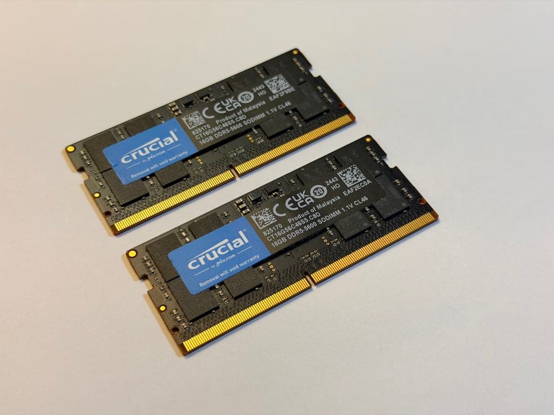 crucial DDR5 32GB(16GB×2)SO-DIMM 5600MHz