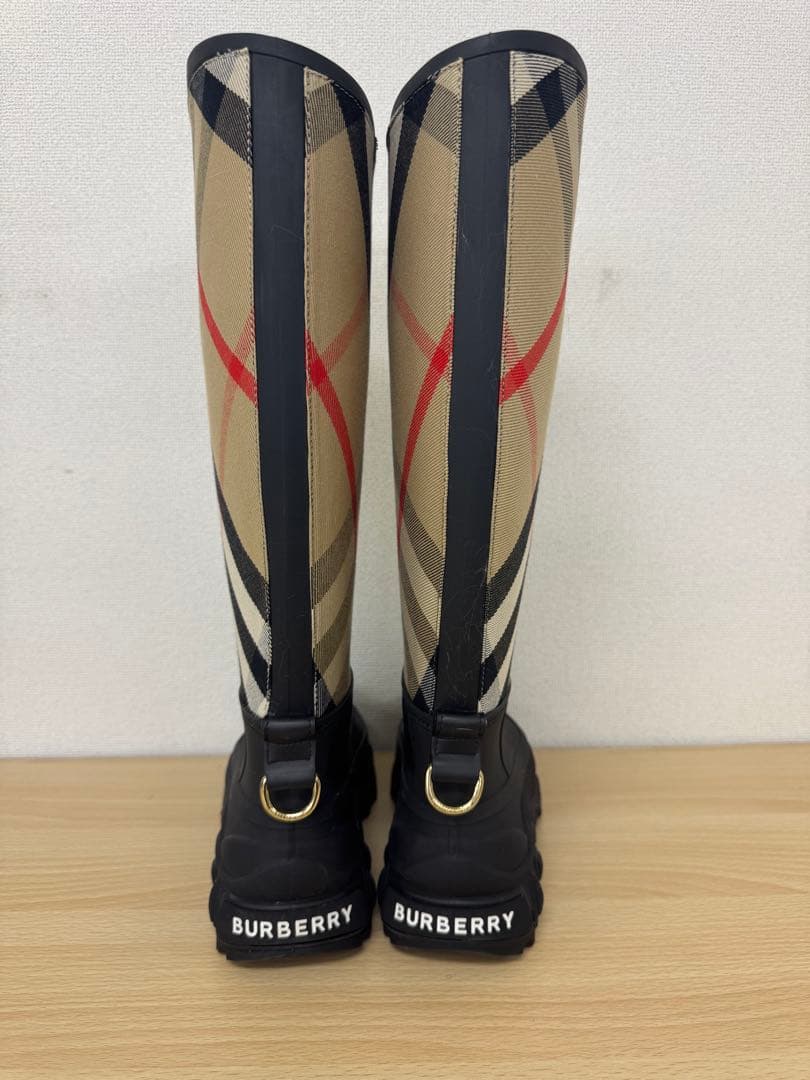 BURBERRY バーバリー レインブーツ 長靴 ノバチェック 23cm