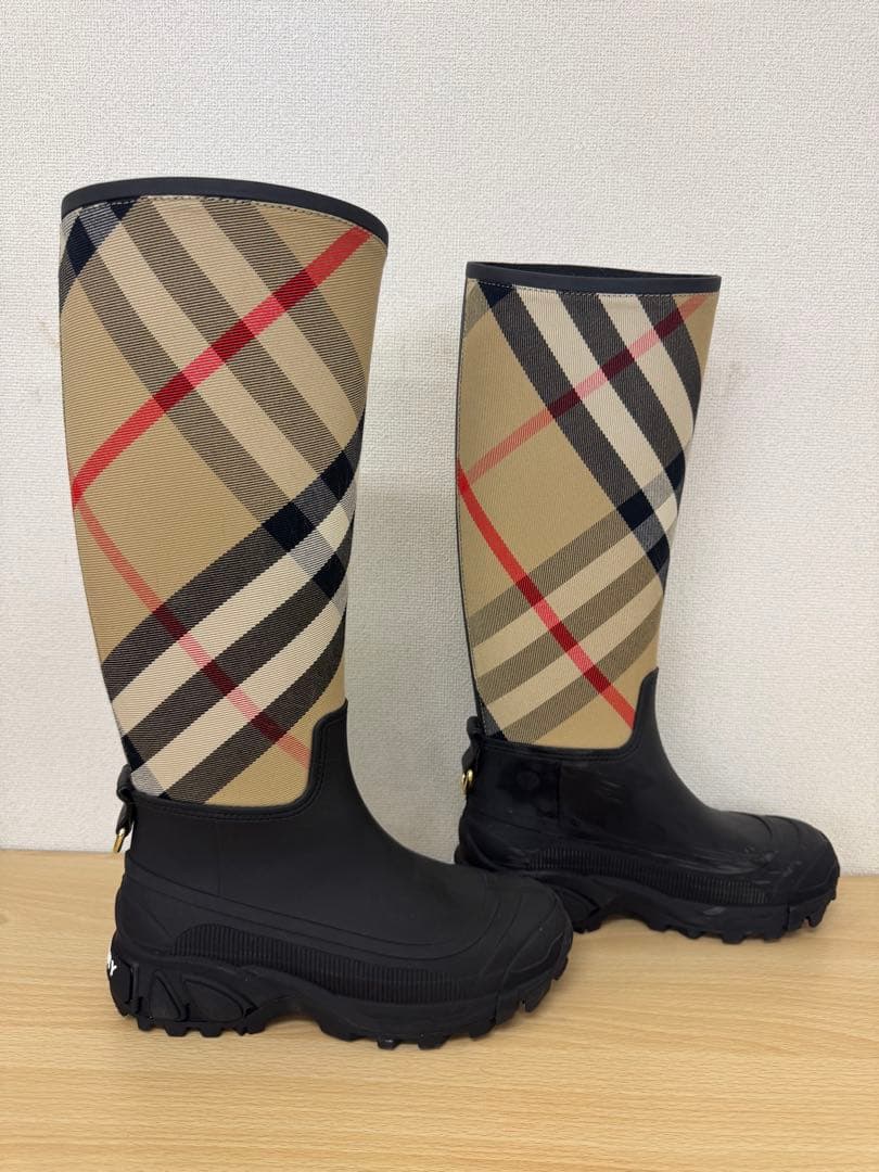 BURBERRY バーバリー レインブーツ 長靴 ノバチェック 23cm