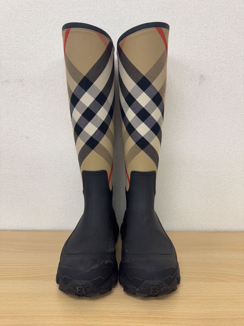 BURBERRY バーバリー レインブーツ 長靴 ノバチェック 23cm