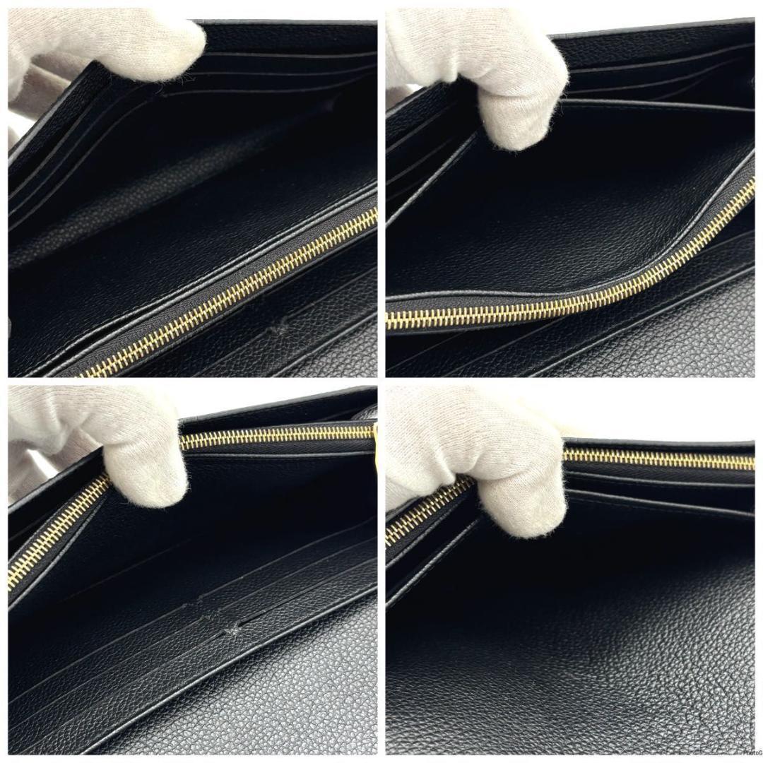 【超美品】ルイヴィトン アンプラント ポルトフォイユ サラ 長財布 ブラック 黒