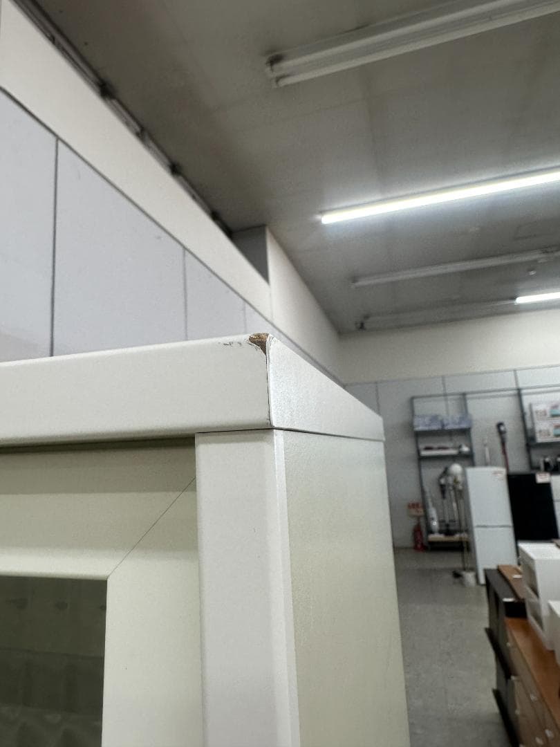 ビーカンパニー 食器棚 レンジボード クルム レトロ ホワイト