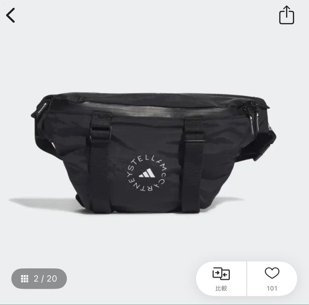 ち*ぃ様 adidas by Stella McCartneyロゴ バム バッグ
