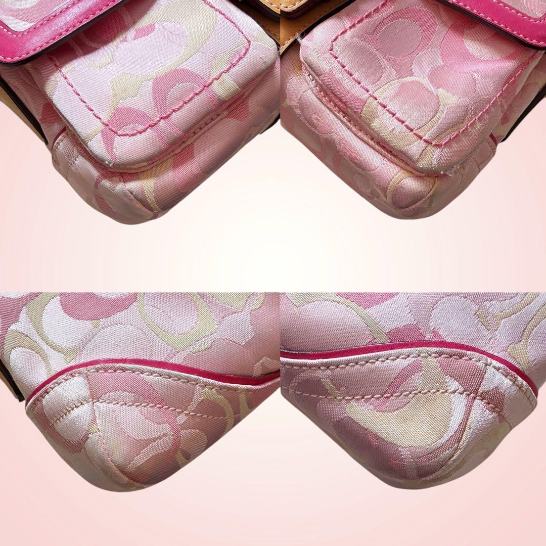 COACH コーチ SOHO ソーホー ショルダーバッグ シグネチャー ピンク