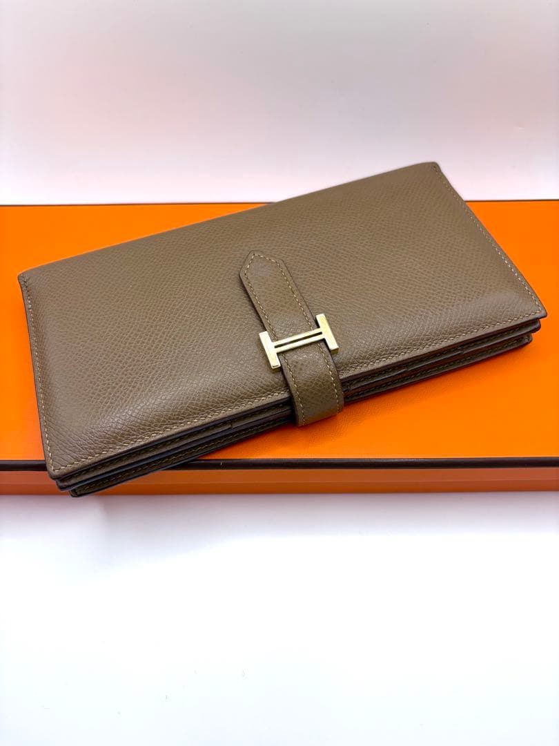 大人気✨HERMES エルメス　長財布　エトゥープ　箱付き　正規品