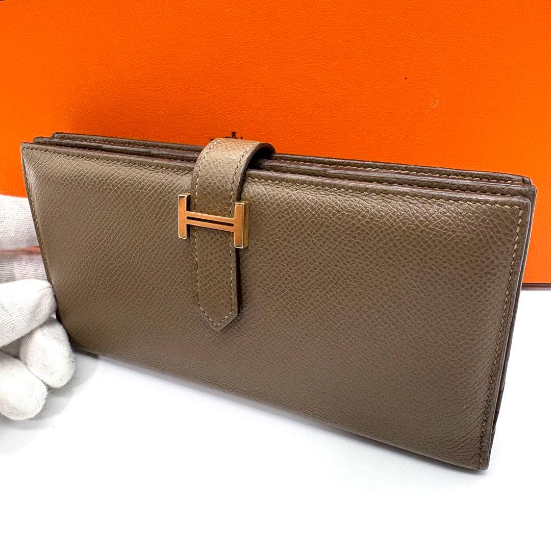 大人気✨HERMES エルメス　長財布　エトゥープ　箱付き　正規品