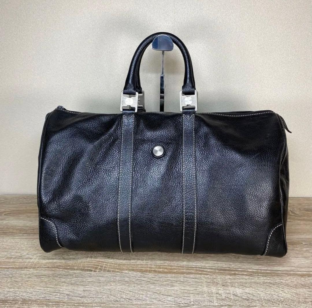 セラピアン　ボストンバック　ハンドバック　レザー　ブラック