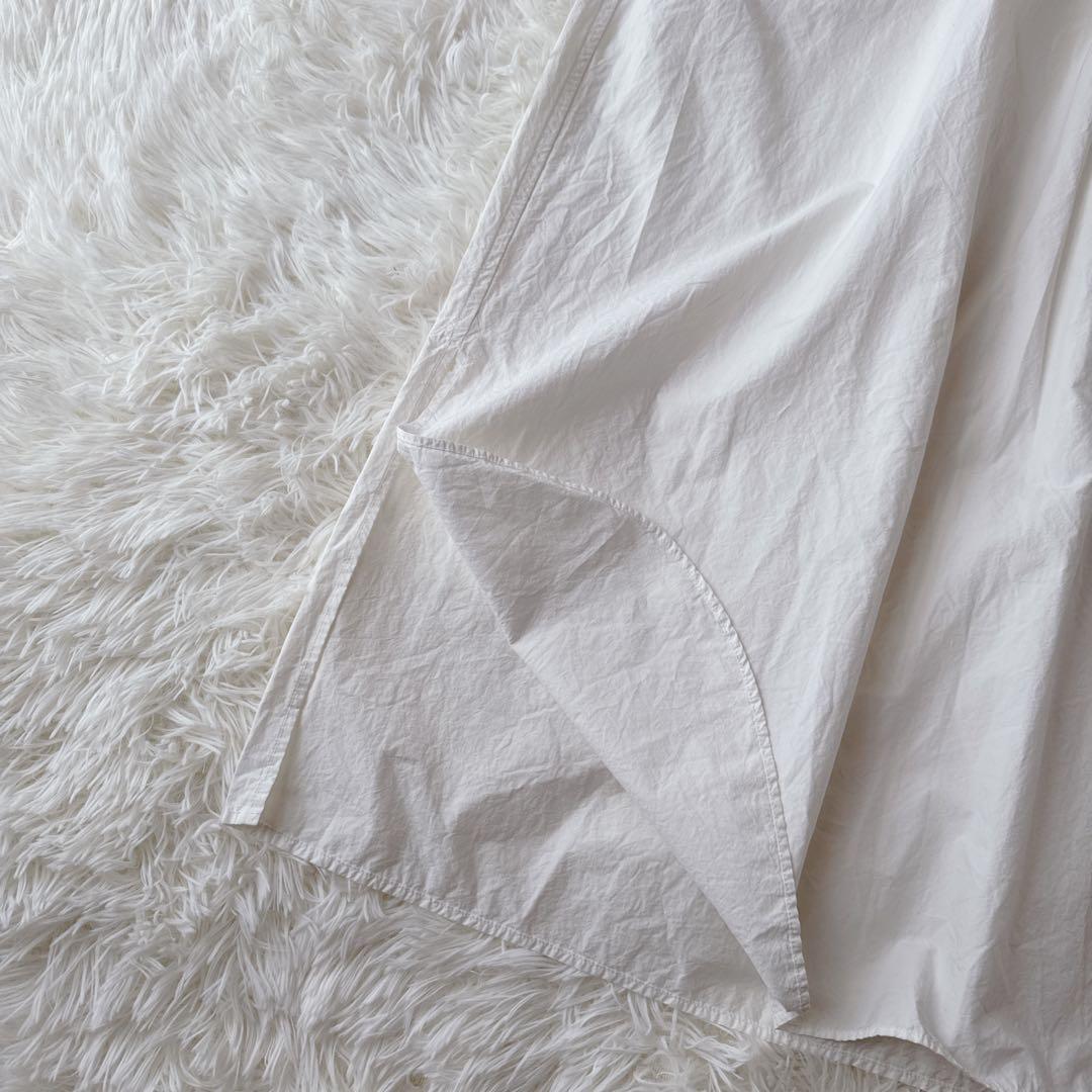 完売品✨美品✨かぐれ コットンシルクシャツワンピース バンドカラー ロング