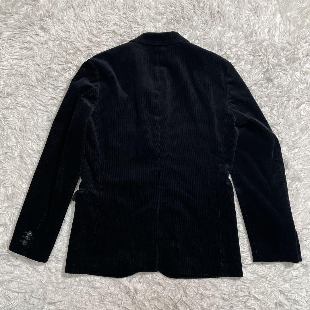 ナノユニバース　ダメリーノ コーデュロイ　スーツ　セットアップ　ブラック　L