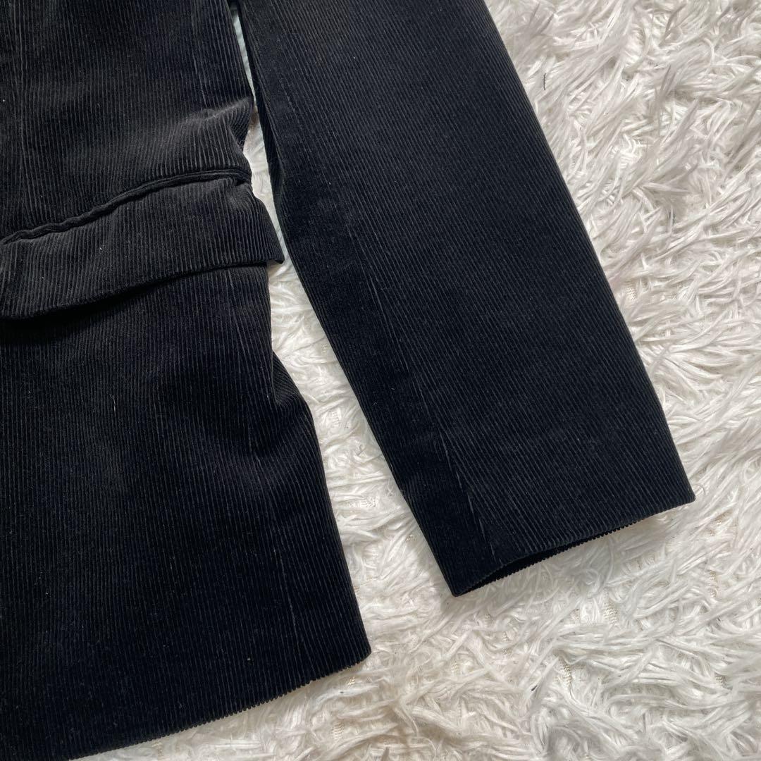 ナノユニバース　ダメリーノ コーデュロイ　スーツ　セットアップ　ブラック　L