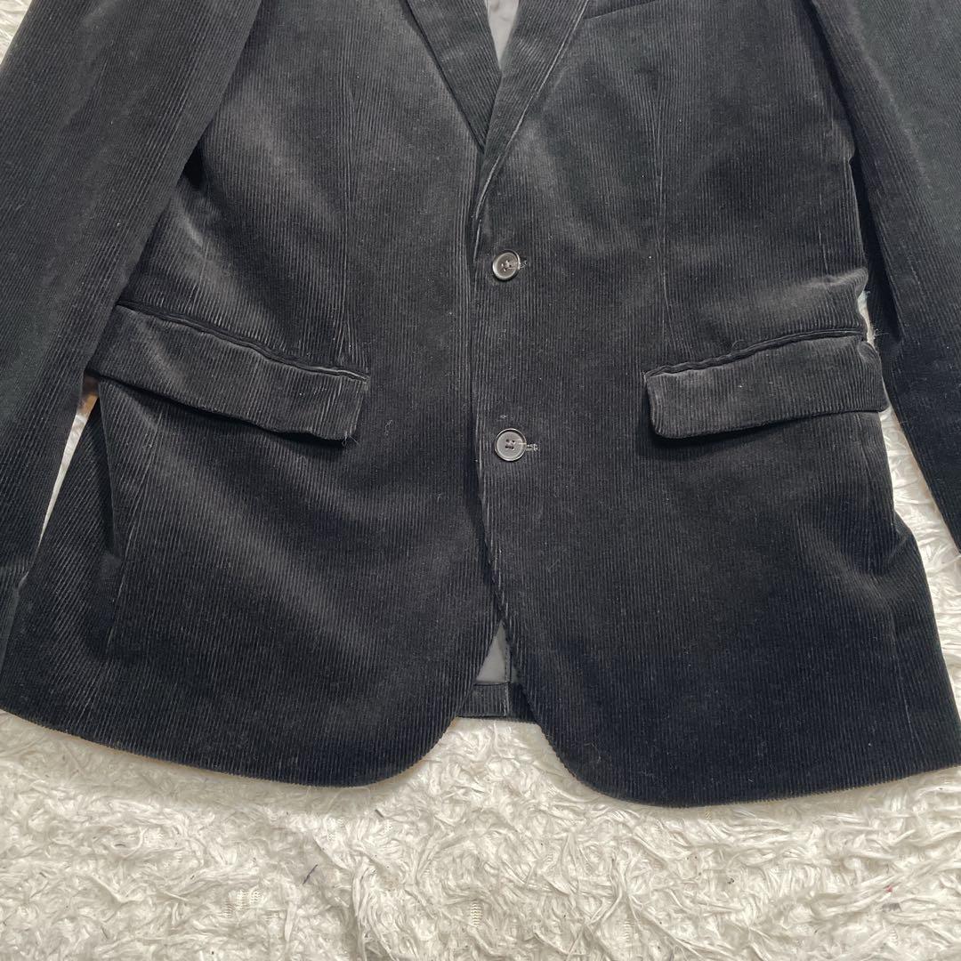 ナノユニバース　ダメリーノ コーデュロイ　スーツ　セットアップ　ブラック　L