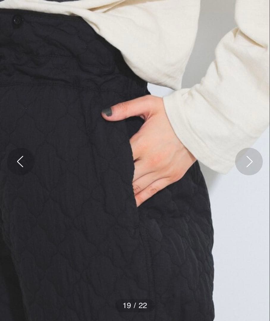 ❣️新品タグ付BEAMSBOYビームスボーイキルティングFミリタリーパンツ黒フリー