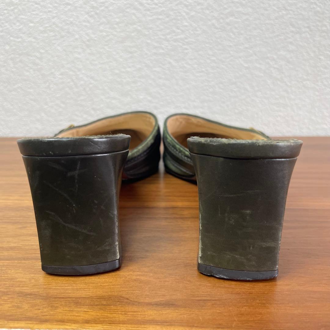 【良品】LOUIS VUITTON★ミュール　モノグラム　ベルト　キャンパス