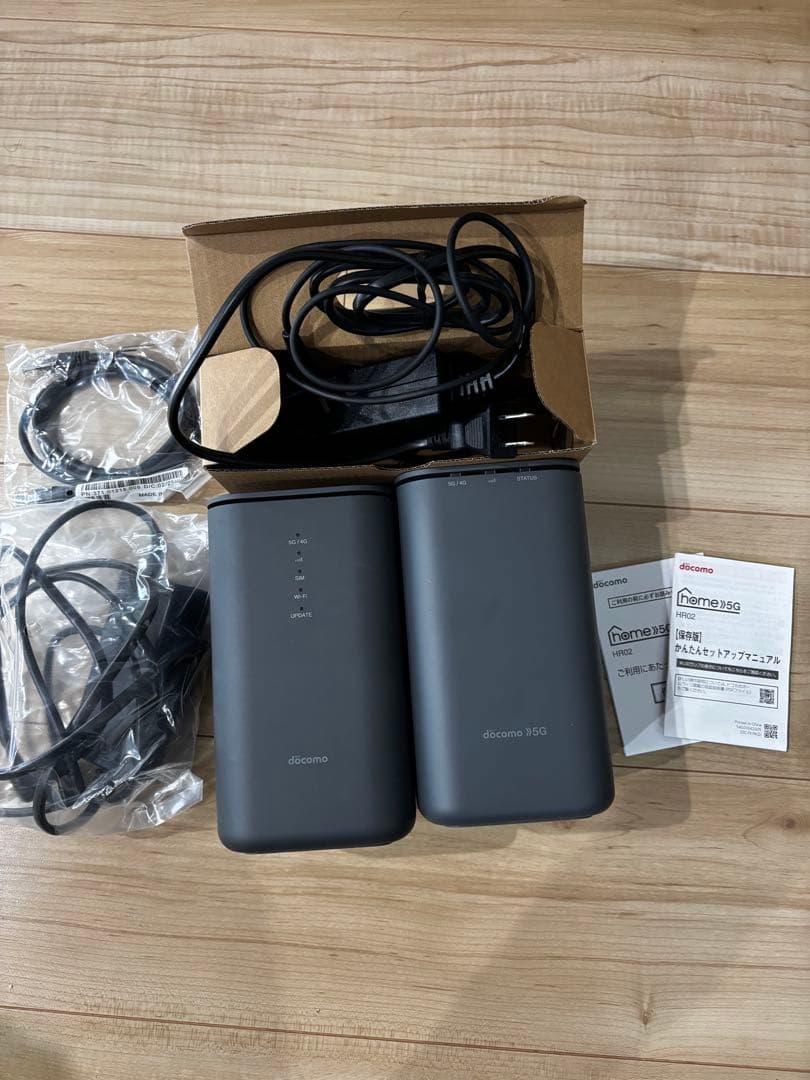 Wi-Fiルーター 2台セット グレーdocomo