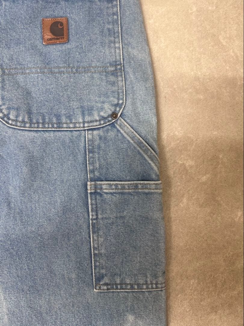 色落ち抜群 Carhartt ダブルニーペインターパンツ デニム 33x32