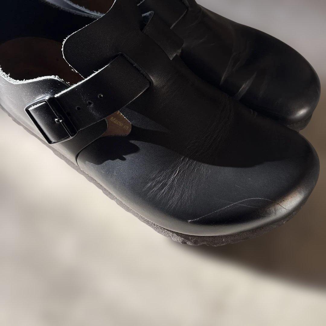 黒 BIRKENSTOCKロンドンレザー40 26.0cmレギュラー幅